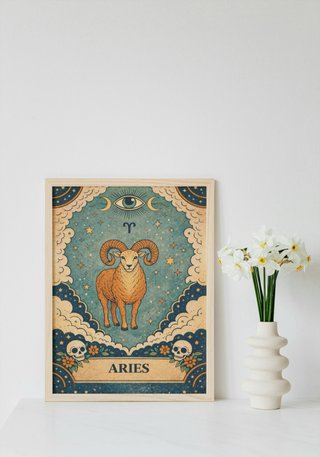 Stampa A4 Poster Pesci Zodiaco