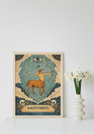 Stampa A4 Poster Pesci Zodiaco