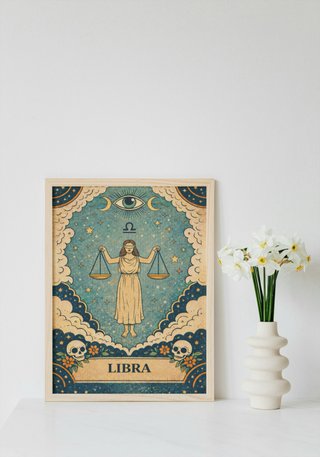 Stampa A4 Poster Pesci Zodiaco
