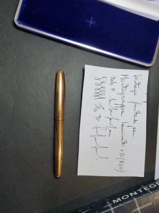 Stilografica Vintage Montegrappa laminata oro