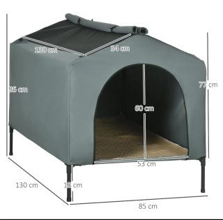 Caseta Perro Exterior Gris