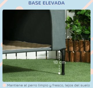 Caseta Perro Exterior Gris