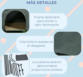 Caseta Perro Exterior Gris