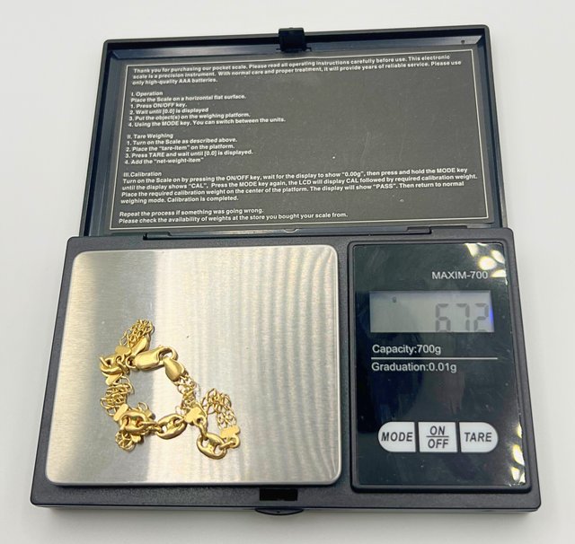 Pulsera Oro 18k Eslabones 6.72 gr