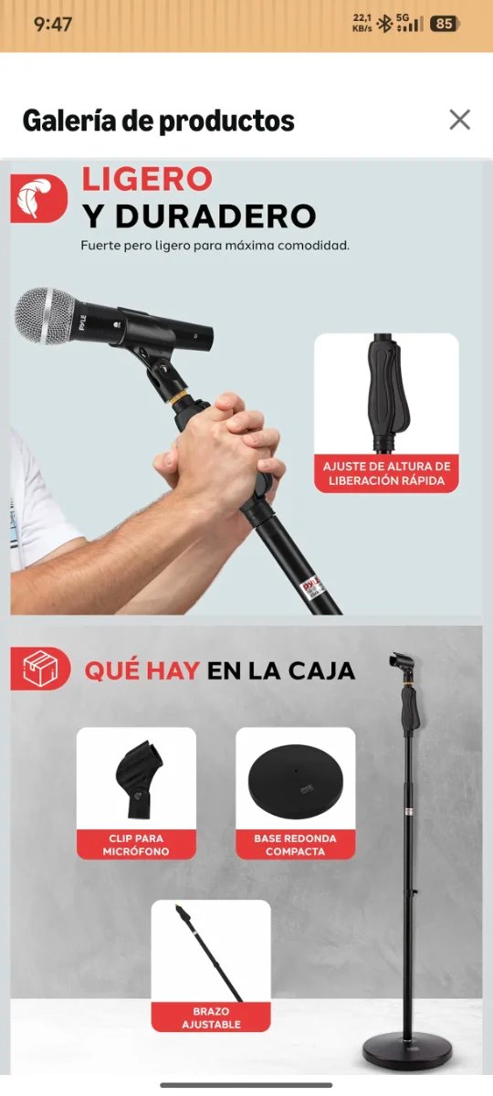 Pie de micro Pyle profesional precintado