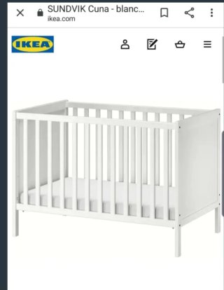 Cuna Ikea Sundvik Blanca