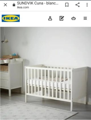 Cuna Ikea Sundvik Blanca