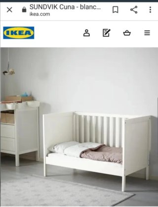 Cuna Ikea Sundvik Blanca