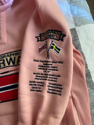 Sudadera Geographical Norway Rosa