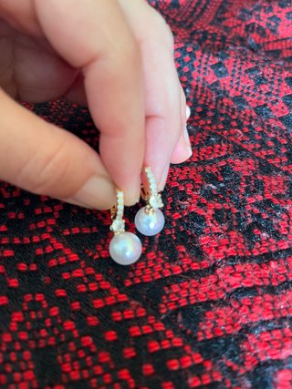 Pendientes de perlas y oro