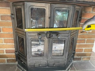 Chimenea hierro fundido y cristal