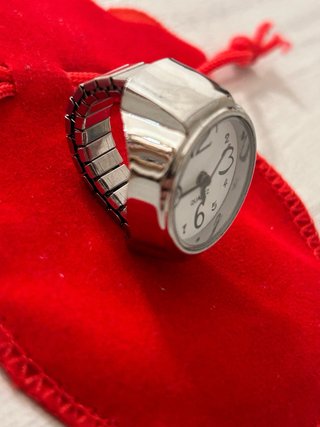 Anello orologio novità argento regolabile
