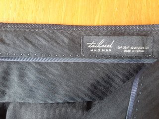 Traje Mango Talla 48 Azul Oscuro