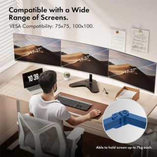 Soporte Triple Monitor VonHaus 17-27 como nuevo