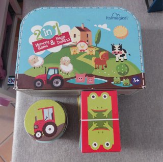 Juego educativo 2 en 1: Domino y Memory