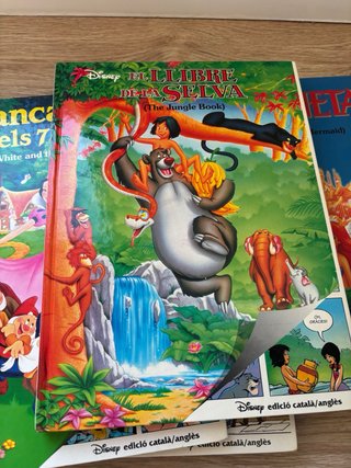 Lote 5 libros disney. en catalan e ingles.