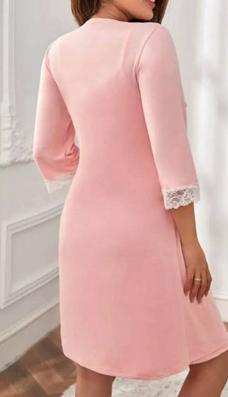Pijama Maternidad Premamá Rosa con bata
