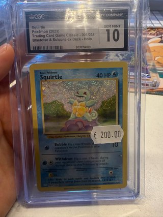Carta Pokémon Squirtle CGC 10 Gem Mint Holo