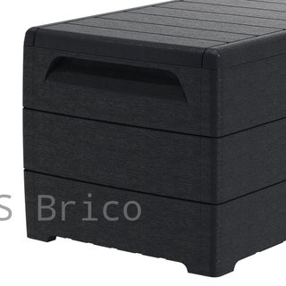 Baúl Arcón PVC 416 L Grigio Scuro - 70x129x62 cm - Duramax