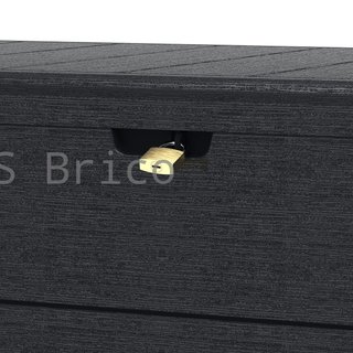 Baúl Arcón PVC 416 L Grigio Scuro - 70x129x62 cm - Duramax