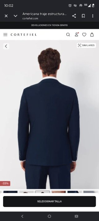 Traje azul Cortefiel Talla 52