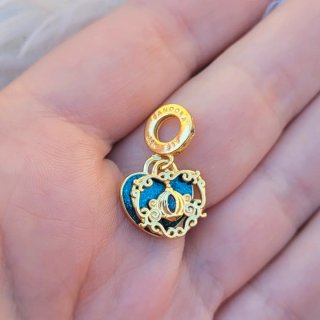 CHARM CENICIENTA CARROZA AZUL Y DORADO DISNEY