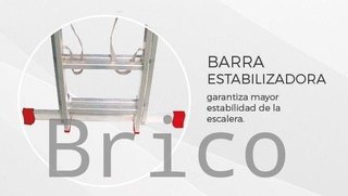 Escalera Aluminio 2x9 - 2,5+2,5 M - 66x25mm
