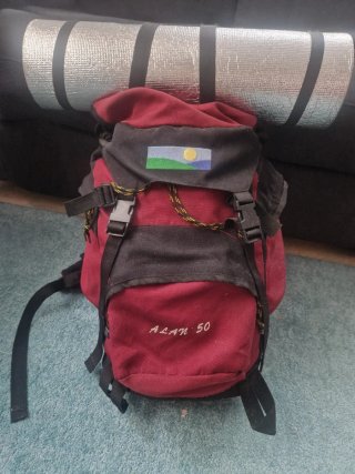 Mochila Alan 50L + Morfega+bolsa dormir militar.