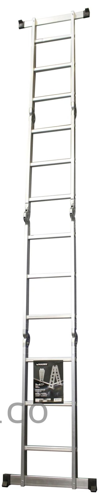 Escalera Multisusos Aluminio Profesional 4x3 Peldaños Plataforma - 10086
