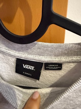 Sudadera Gris Vans con Logo Smiley