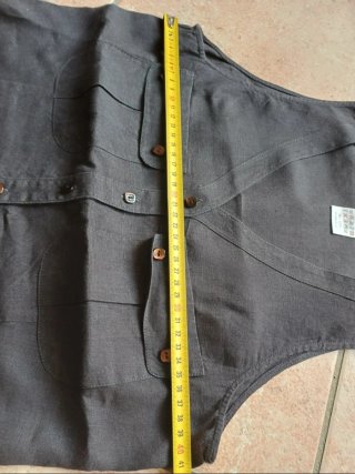 Gilet Max Mara puro lino marrone con fusciacca