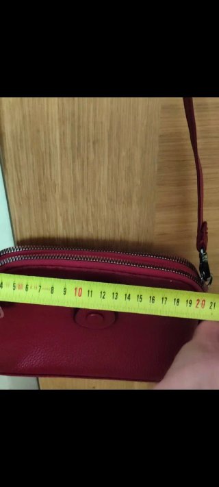 Bolso piel bandolera rojo