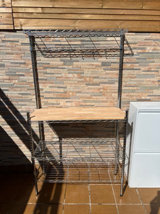 Estantería auxiliar cocina metal y madera