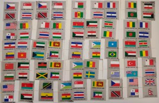 Colección Sellos Banderas Naciones Unidas 80s