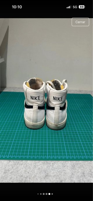 Nike Blazer Mid Talla 40.5 Blanco/Swoosh Negro