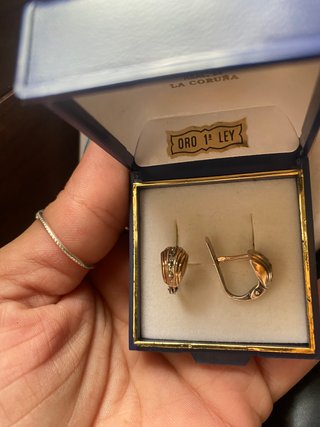 Pendientes antiguos oro y platino