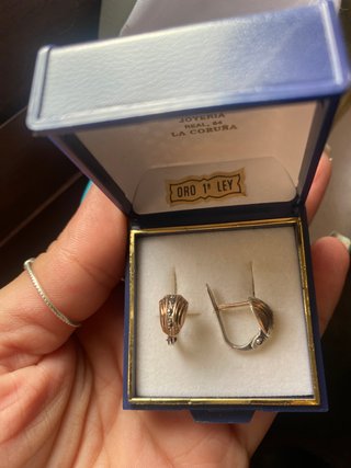 Pendientes antiguos oro y platino