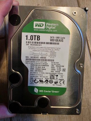 Hard Disk HDD 3.5" 1Tb Sata 1000Gb interno WD