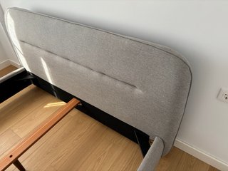 Cama 160x200 tapizada con cabecero