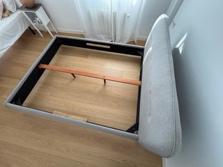 Cama 160x200 tapizada con cabecero