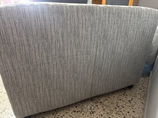 Divano 2 posti tessuto grigio e bianco