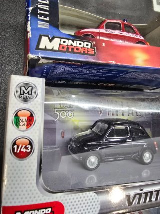 Lote 3 Coches Fiat 500 1/43 Mondo Motors