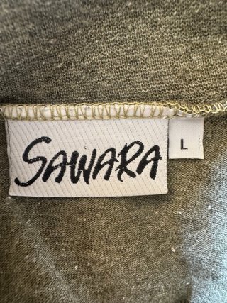 Sudadera SAWARA verde militar cremallera
