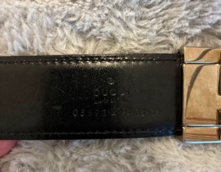 Cinturón Gucci Negro y Plateado