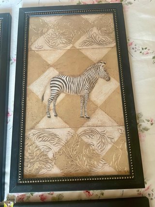 Set 4 Quadri Animali Africani con cornice e vetro