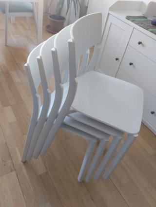 4 Sillas Ikea Plástico Duro Blancas