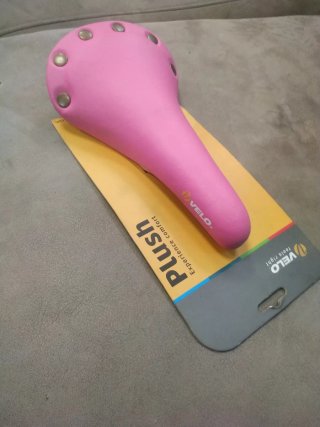 Sillín de bicicleta rosa VELO Plush