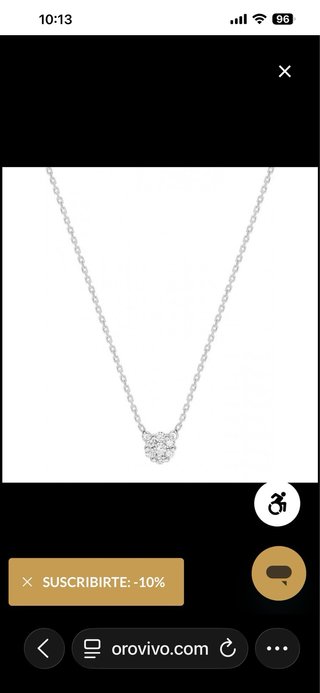 Collar de oro con colgante de diamantes