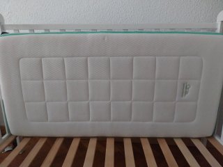 Cuna Asalvo madera blanca con ruedas