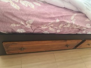 Cama nido extensible madera y tela